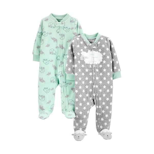 2-pack Fleece Footed Sleep