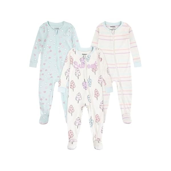 3-pack Footed Pajamas
